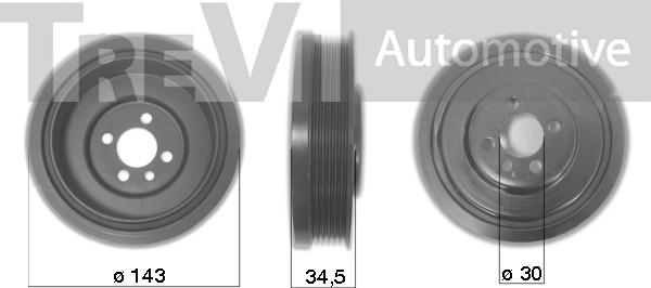 Trevi Automotive PC1036 - Belt Pulley, crankshaft car-mod.net