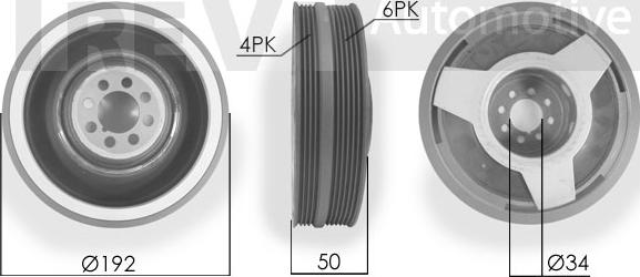 Trevi Automotive PC1026 - Belt Pulley, crankshaft car-mod.net