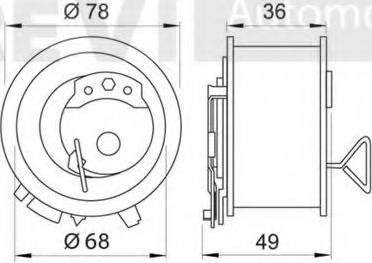 Trevi Automotive TD1559 - Tensioner Pulley, timing belt car-mod.net