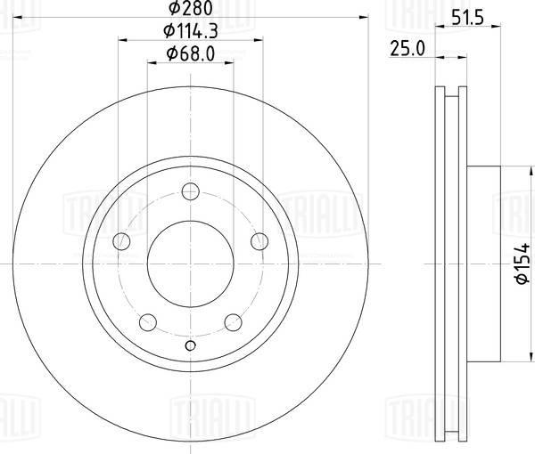 Trialli DF 073408 - Brake Disc car-mod.net