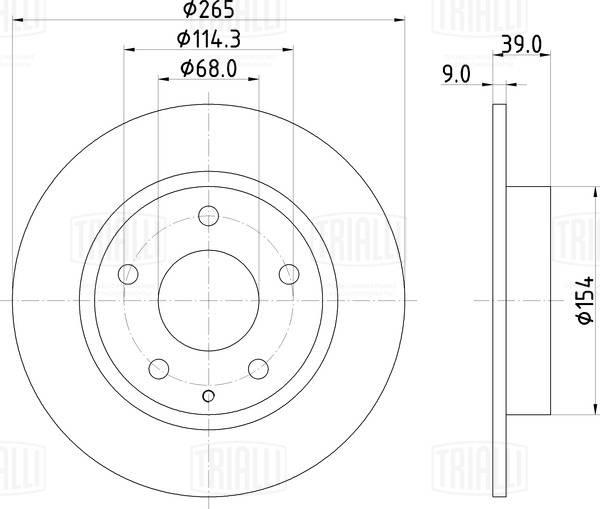 Trialli DF 073407 - Brake Disc car-mod.net