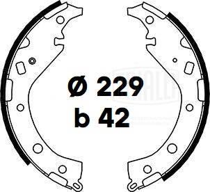 Trialli GF 4709 - Drum Brake Shoe Set car-mod.net