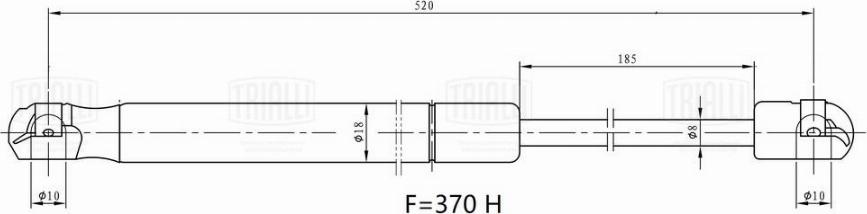 Trialli GS 0907 - Gas Spring, boot, cargo area car-mod.net