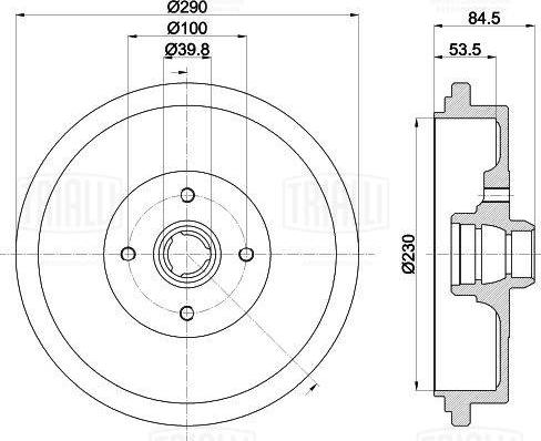 Trialli TF 535549 - Brake Drum car-mod.net