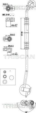 Triscan 9010 16007 - High / Low Pressure Line, air conditioning car-mod.net