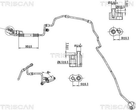 Triscan 9010 29015 - High / Low Pressure Line, air conditioning car-mod.net