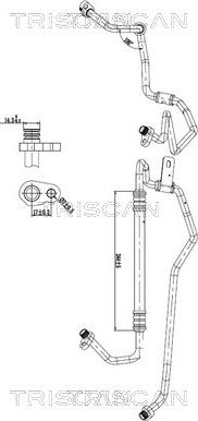 Triscan 9010 28105 - High / Low Pressure Line, air conditioning car-mod.net