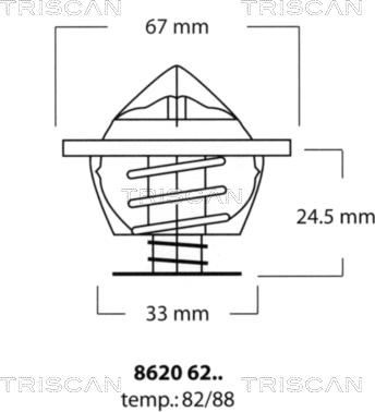 Triscan 8620 6282 - Coolant thermostat / housing car-mod.net
