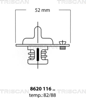Triscan 8620 11688 - Coolant thermostat / housing car-mod.net