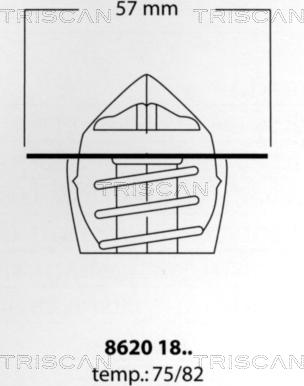 Triscan 8620 1882 - Coolant thermostat / housing car-mod.net