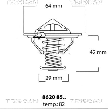 Triscan 8620 8582 - Coolant thermostat / housing car-mod.net