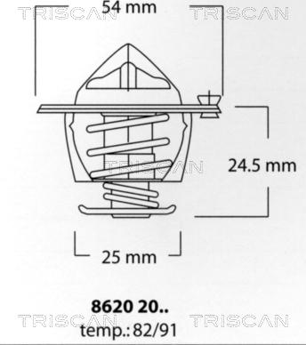 Triscan 8620 2091 - Coolant thermostat / housing car-mod.net