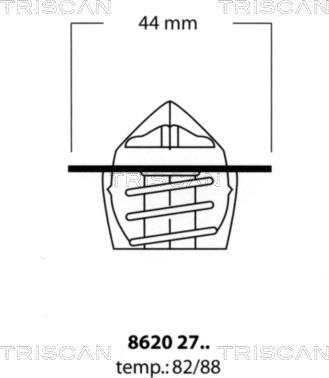 Triscan 8620 2782 - Coolant thermostat / housing car-mod.net