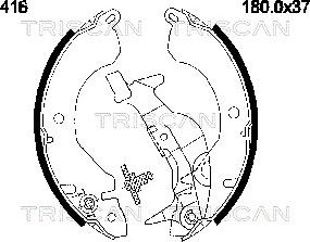 Triscan 8100 42416 - Drum Brake Shoe Set car-mod.net