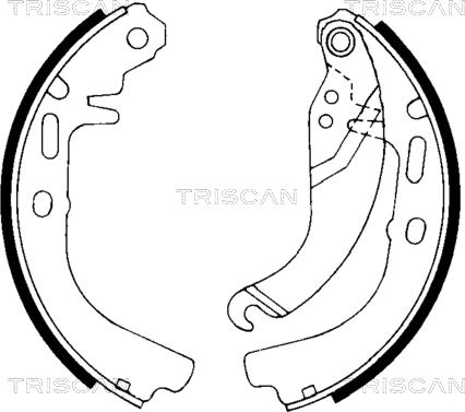 Triscan 8100 24327 - Drum Brake Shoe Set car-mod.net