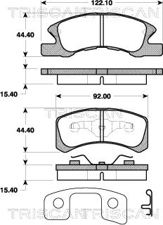 4U Autoparts 37602MT - Brake Pad Set, disc brake car-mod.net