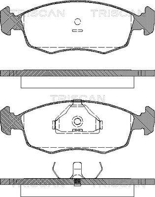 Triscan 8110 16868 - Brake Pad Set, disc brake car-mod.net