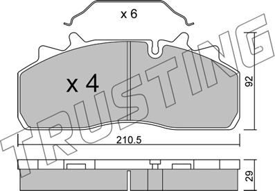 Trusting 947.0 - Brake Pad Set, disc brake car-mod.net