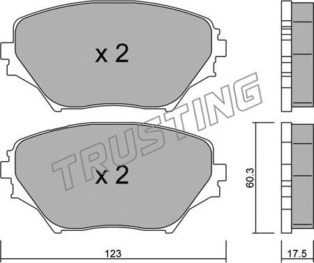 Trusting 445.0 - Brake Pad Set, disc brake car-mod.net