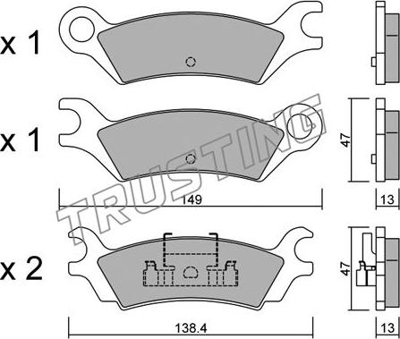 Trusting 486.0 - Brake Pad Set, disc brake car-mod.net