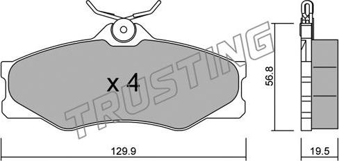 Trusting 652.0 - Drum Brake Shoe Set car-mod.net