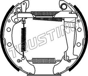 Trusting 6083 - Drum Brake Shoe Set car-mod.net