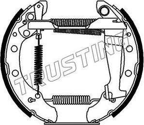 Trusting 6082 - Drum Brake Shoe Set car-mod.net
