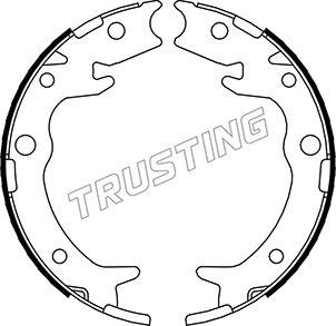 Trusting 044.023 - Brake Shoe Set, parking brake car-mod.net