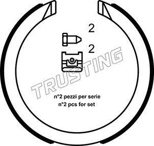 Trusting 040.163K - Brake Shoe Set, parking brake car-mod.net