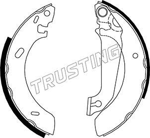 Trusting 040.133 - Drum Brake Shoe Set car-mod.net