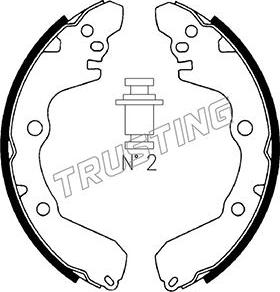 Trusting 064.165 - Drum Brake Shoe Set car-mod.net