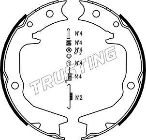 Trusting 064.177K - Brake Shoe Set, parking brake car-mod.net