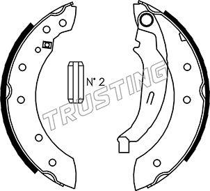 Trusting 088.222 - Drum Brake Shoe Set car-mod.net