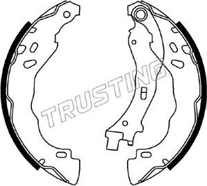 Trusting 022.037 - Drum Brake Shoe Set car-mod.net