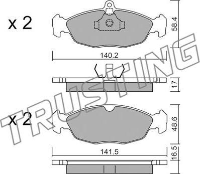 Trusting 079.0 - Brake Pad Set, disc brake car-mod.net
