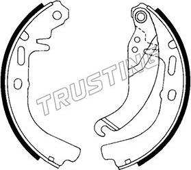 Trusting 073.161 - Drum Brake Shoe Set car-mod.net