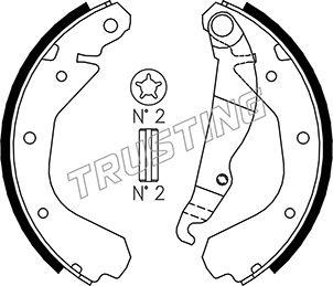 Trusting 073.162 - Drum Brake Shoe Set car-mod.net