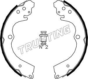 Trusting 110.334 - Drum Brake Shoe Set car-mod.net