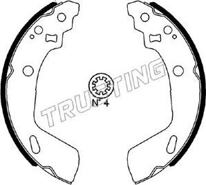 Trusting 111.256 - Drum Brake Shoe Set car-mod.net