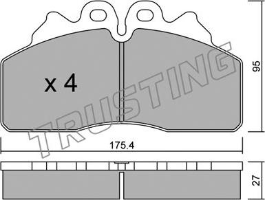 Trusting 867.0 - Brake Pad Set, disc brake car-mod.net
