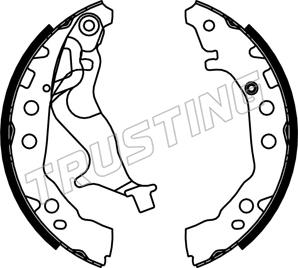 Trusting 253.737 - Drum Brake Shoe Set car-mod.net