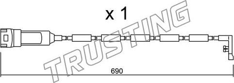 Trusting SU.108 - Warning Contact, brake pad wear car-mod.net