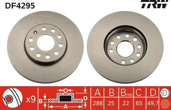 TRW DF4295 - Brake Disc car-mod.net