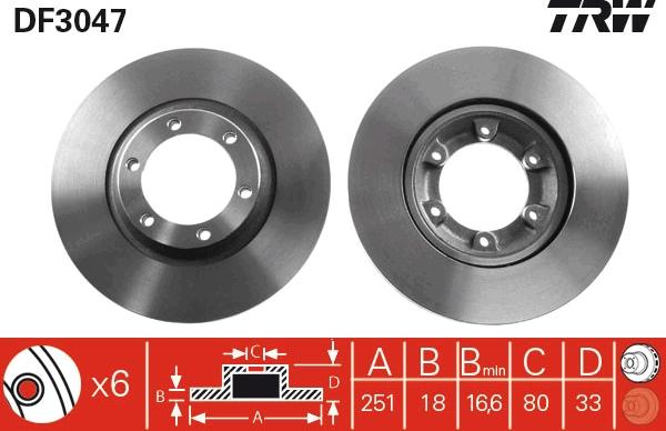 TRW DF3047 - Brake Disc car-mod.net