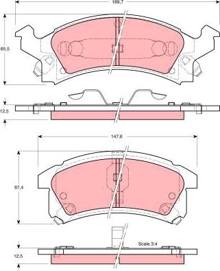 TRW GDB4097 - Brake Pad Set, disc brake car-mod.net
