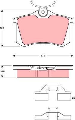 TRW GDB1467 - Brake Pad Set, disc brake car-mod.net