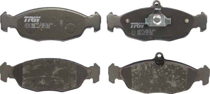 TRW GDB1040 - Brake Pad Set, disc brake car-mod.net