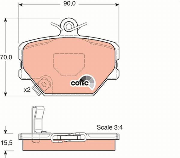 TRW GDB1365 - Brake Pad Set, disc brake car-mod.net