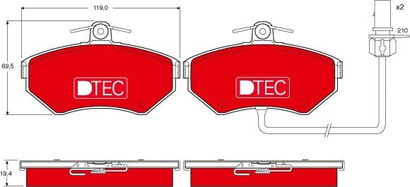 TRW GDB1366DTE - Brake Pad Set, disc brake car-mod.net