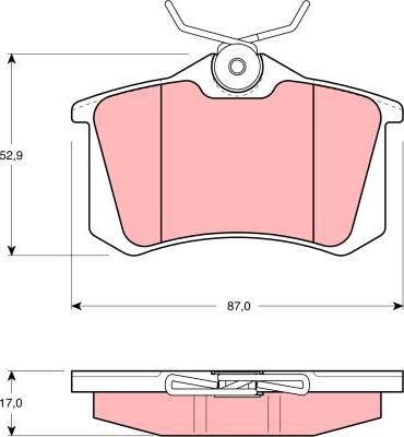 TRW GDB1267 - Brake Pad Set, disc brake car-mod.net